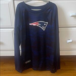 NFL  Authentic Navy Shirt PATRIOTS 🏈 Boys SZ Small